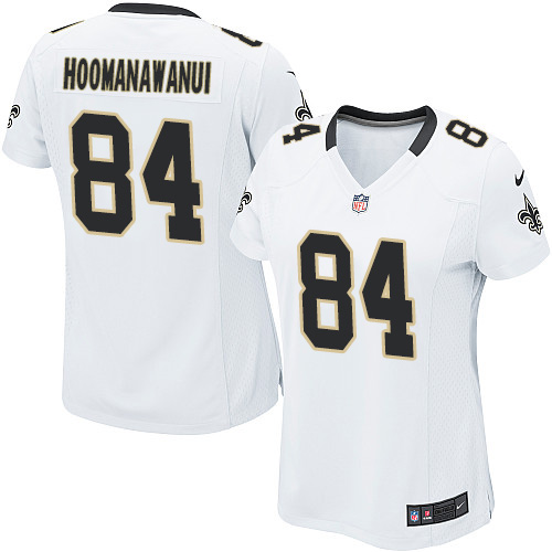 Women's Game Michael Hoomanawanui Nike Jersey White Road - #84 NFL New Orleans Saints